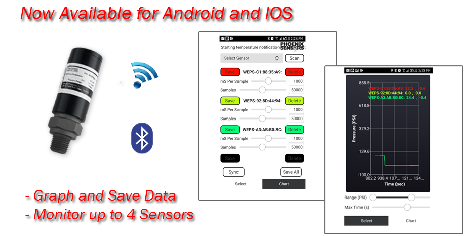 Wireless Pressure Sensor WEPS04 - Data Collection